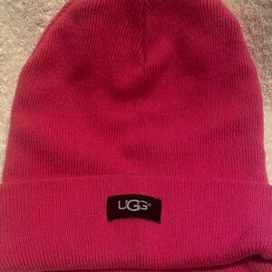 UGG Vibrant Pink Knit Beanie